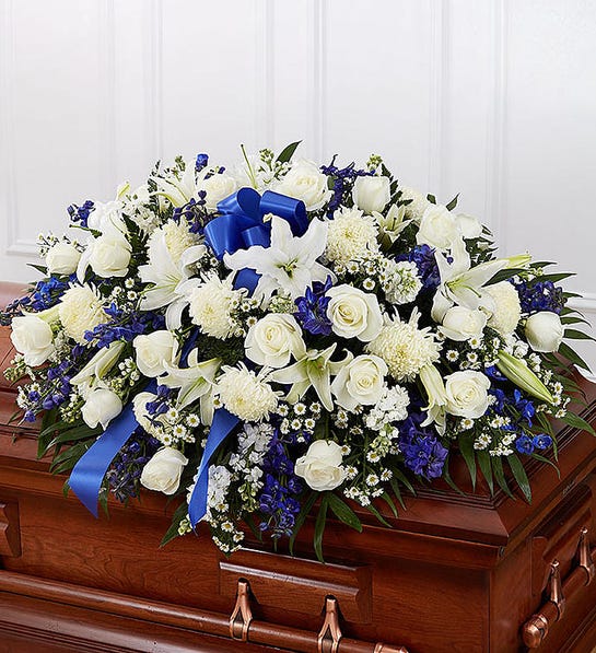 Beauty in Blue Casket Cover