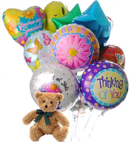 Send 10 Balloons & Teddy Bear image 0