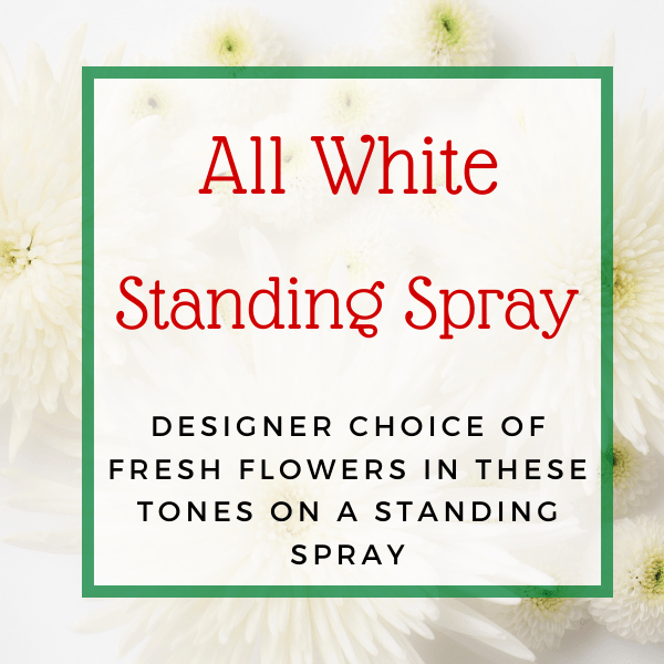 All White Standing Spray