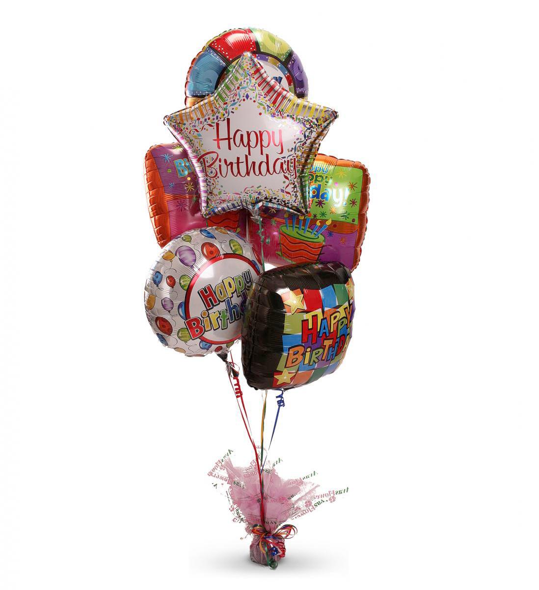 Send Six Birthday Balloon Bouquet