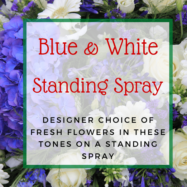 Blue & White Standing Spray image 0