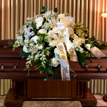 Beautiful Whisper Casket Cover