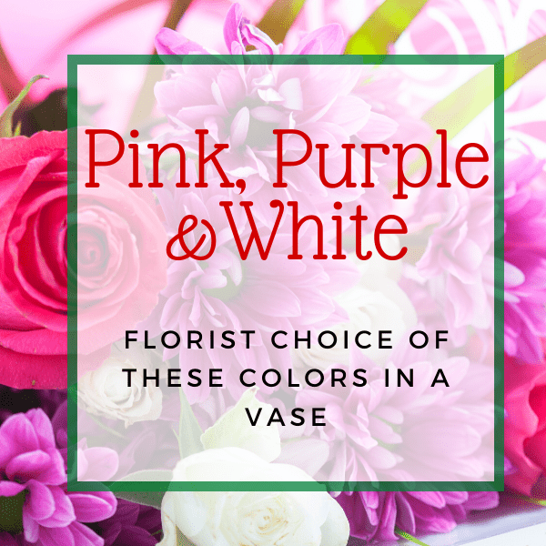 Pink, Purple & White Flower Vase