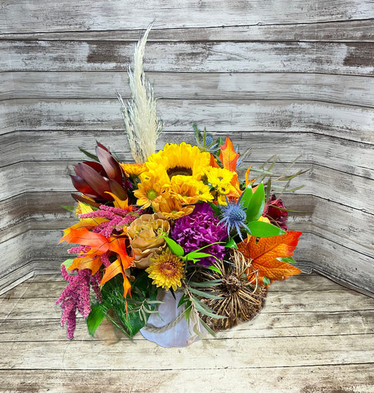 Whimsical Fall Pumpkin Arrangement image 0