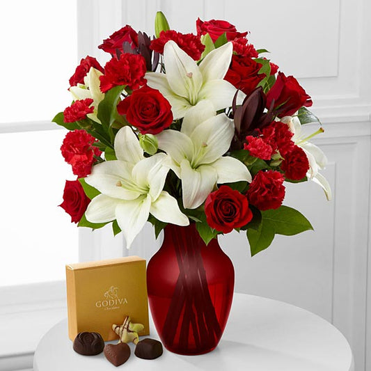 Rose and Lily with Chocolates image 0